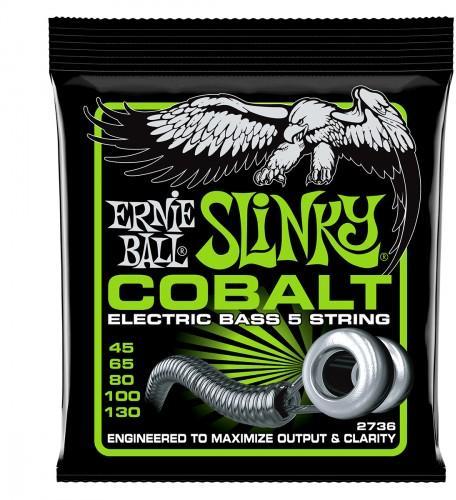 E-bass saiten Ernie ball Bass (5) 2736 Slinky Cobalt 45-130