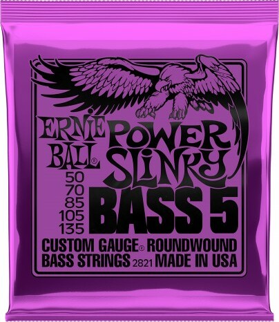 Ernie Ball Jeu De 5 Cordes Bass (5) 2821 Power Slinky 50-135 - E-Bass Saiten - Main picture