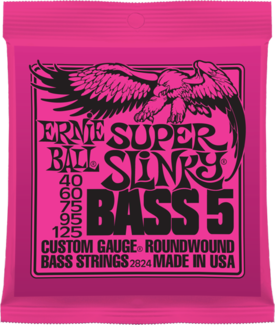 Ernie Ball Jeu De 5 Cordes Bass (5)  2824 Super Slinky 40-125 - E-Bass Saiten - Main picture