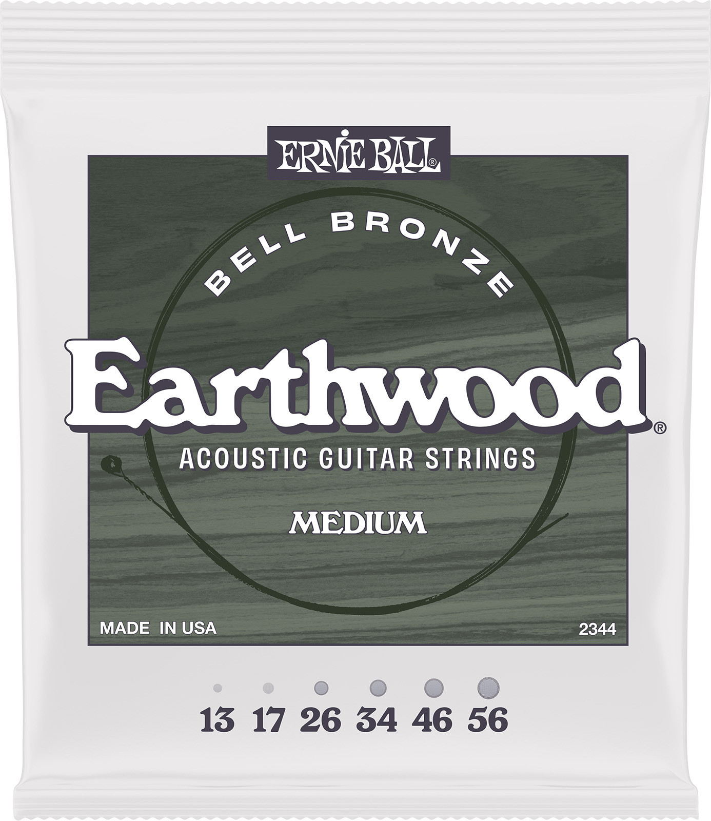 Ernie Ball Jeu De 6 Cordes Earthwood Bell Bronze Medium 13-56 - E-Gitarren Saiten - Main picture