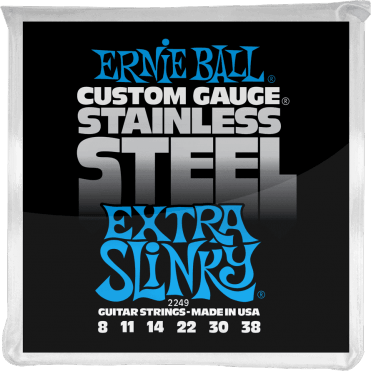 Ernie Ball Jeu De 6 Cordes Electric (6) 2249 Custom Gauge Stainless Steel Extra Slinky 8-38 - E-Gitarren Saiten - Main picture