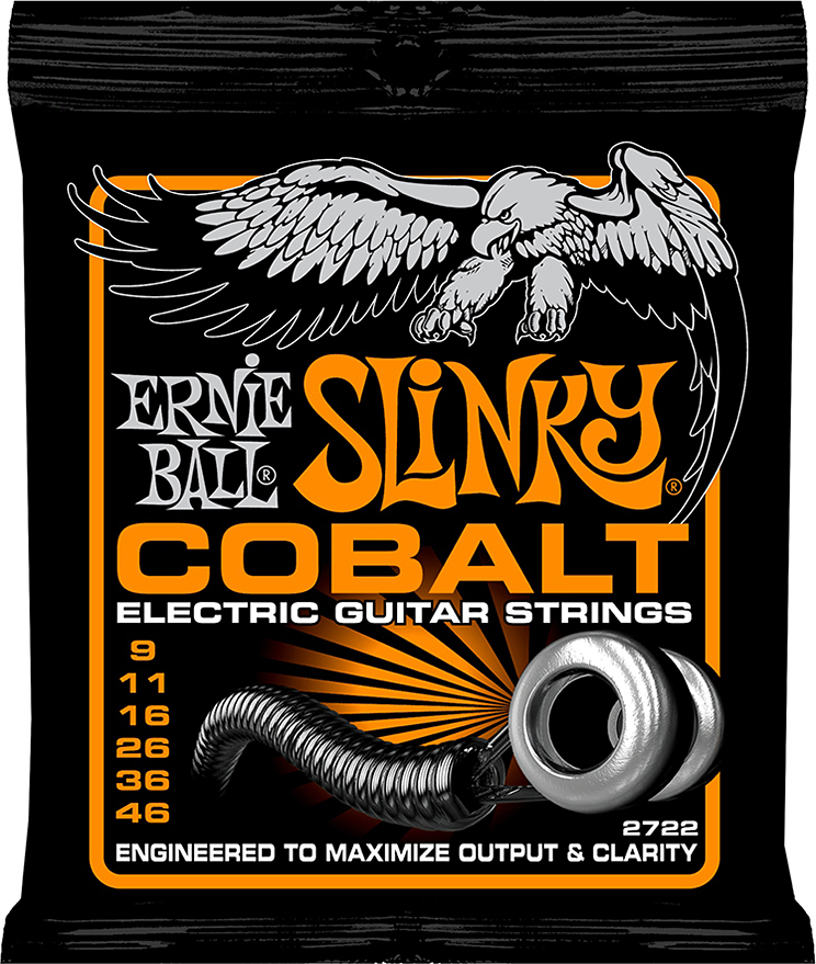 Ernie Ball Jeu De 6 Cordes Electric (6) 2722 Cobalt Hybrid Slinky 9-46 - E-Gitarren Saiten - Main picture