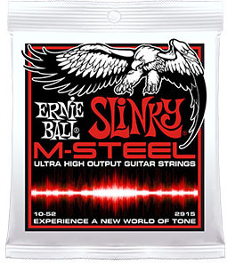 Ernie Ball Jeu De 6 Cordes Electric (6) 2915 Slinky M-steel High Ouput 10-52 - E-Gitarren Saiten - Main picture