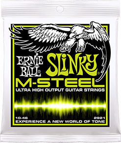 Ernie Ball Jeu De 6 Cordes Electric (6) 2921 Slinky M-steel High Output 10-46 - E-Gitarren Saiten - Main picture