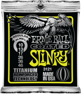 Ernie Ball Jeu De 6 Cordes Electric (6) 3121 Coated Titanium Regular Slinky 10-46 - E-Gitarren Saiten - Main picture