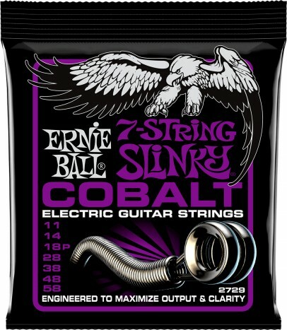 Ernie Ball Jeu De 7 Cordes Electric (7) 2729 Cobalt Power Slinky 11-58 - E-Gitarren Saiten - Main picture