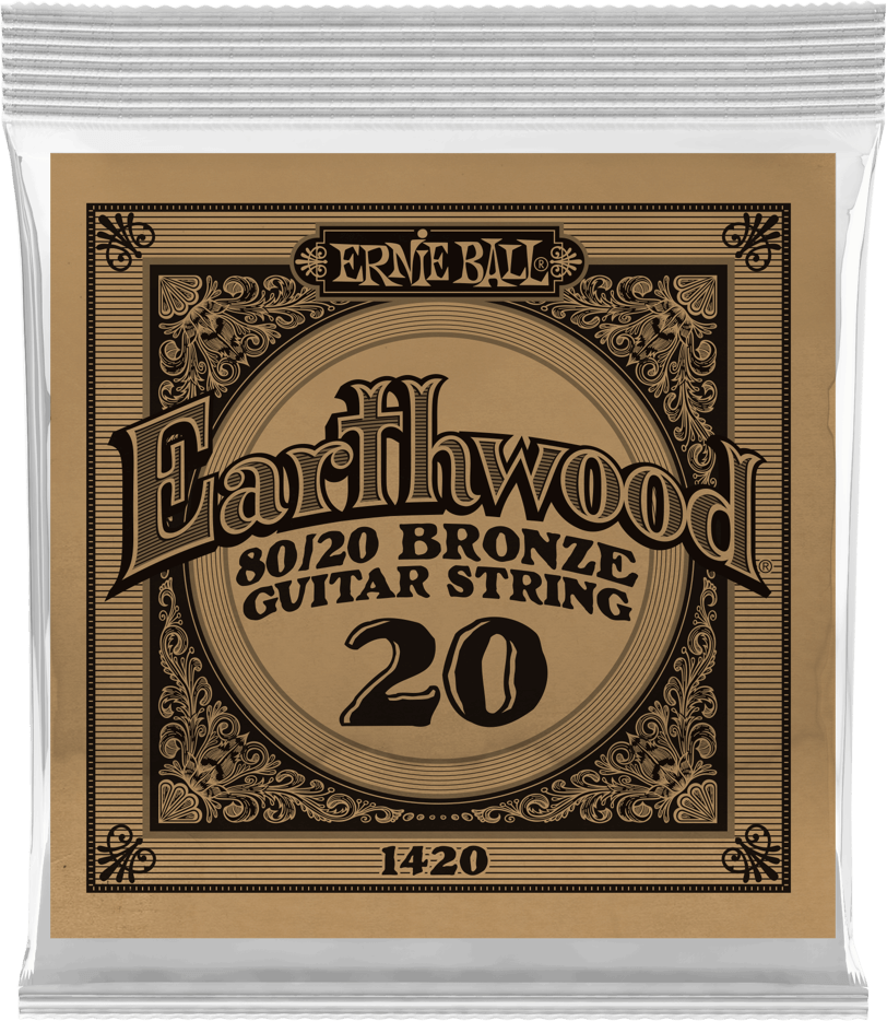 Ernie Ball Corde Au DÉtail Folk (1) Earthwood 80/20 Bronze 020 - Westerngitarre Saiten - Main picture