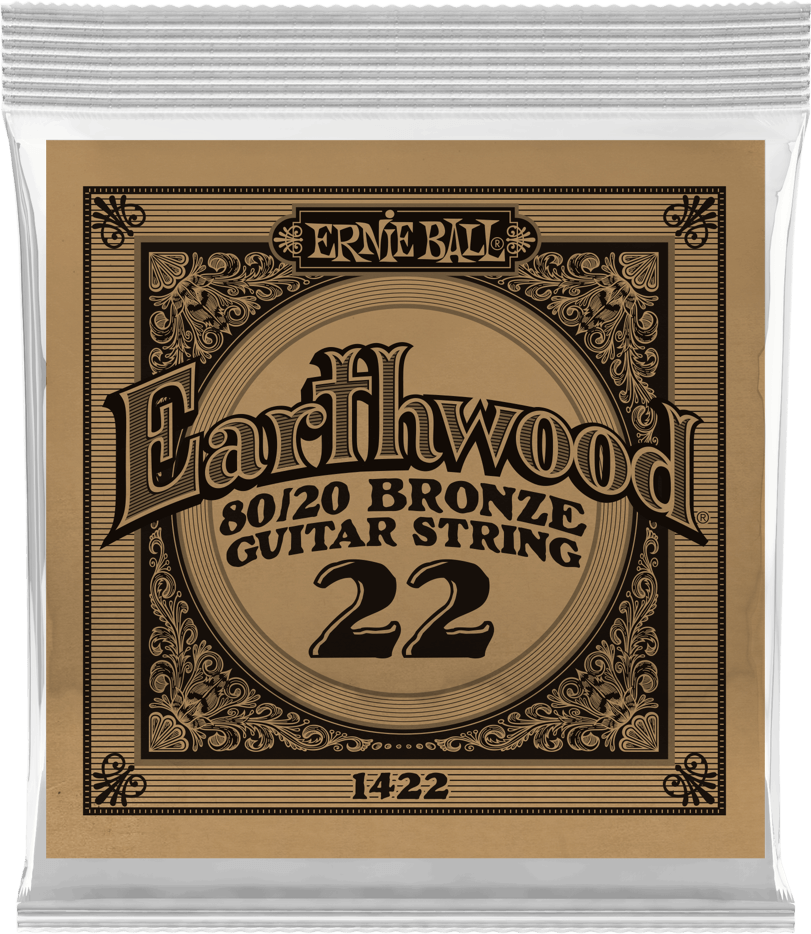 Ernie Ball Corde Au DÉtail Folk (1) Earthwood 80/20 Bronze 022 - Westerngitarre Saiten - Main picture