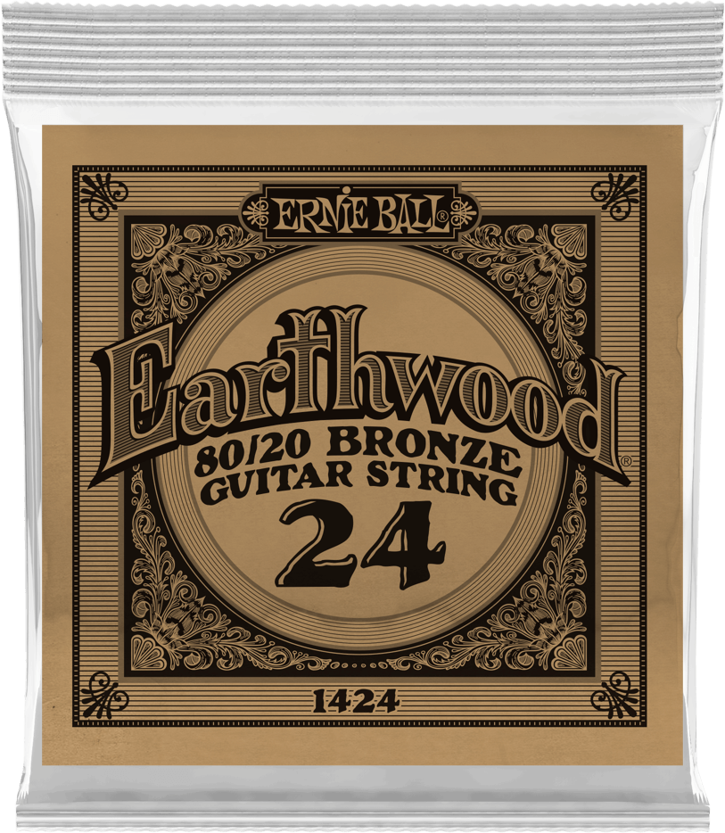 Ernie Ball Corde Au DÉtail Folk (1) Earthwood 80/20 Bronze 024 - Westerngitarre Saiten - Main picture