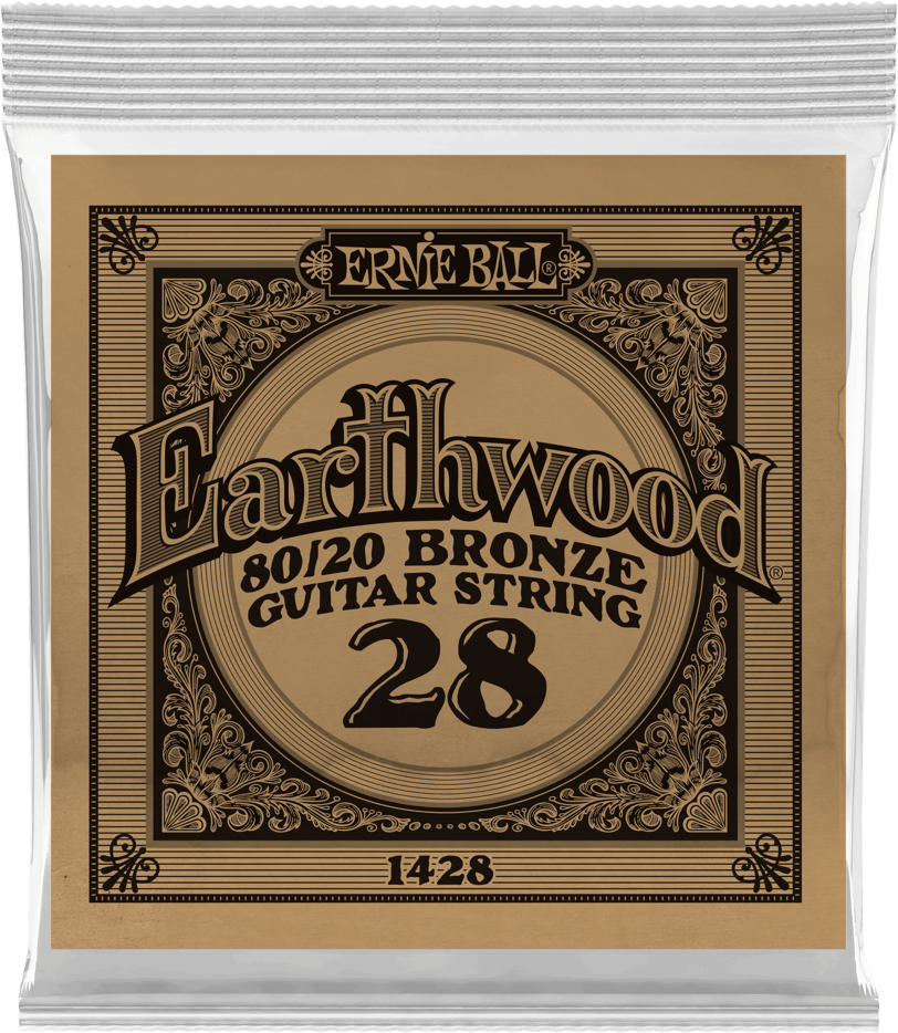 Ernie Ball Corde Au DÉtail Folk (1) Earthwood 80/20 Bronze 028 - Westerngitarre Saiten - Main picture