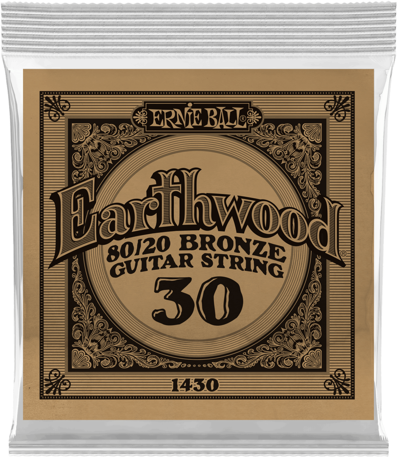 Ernie Ball Corde Au DÉtail Folk (1) Earthwood 80/20 Bronze 030 - Westerngitarre Saiten - Main picture