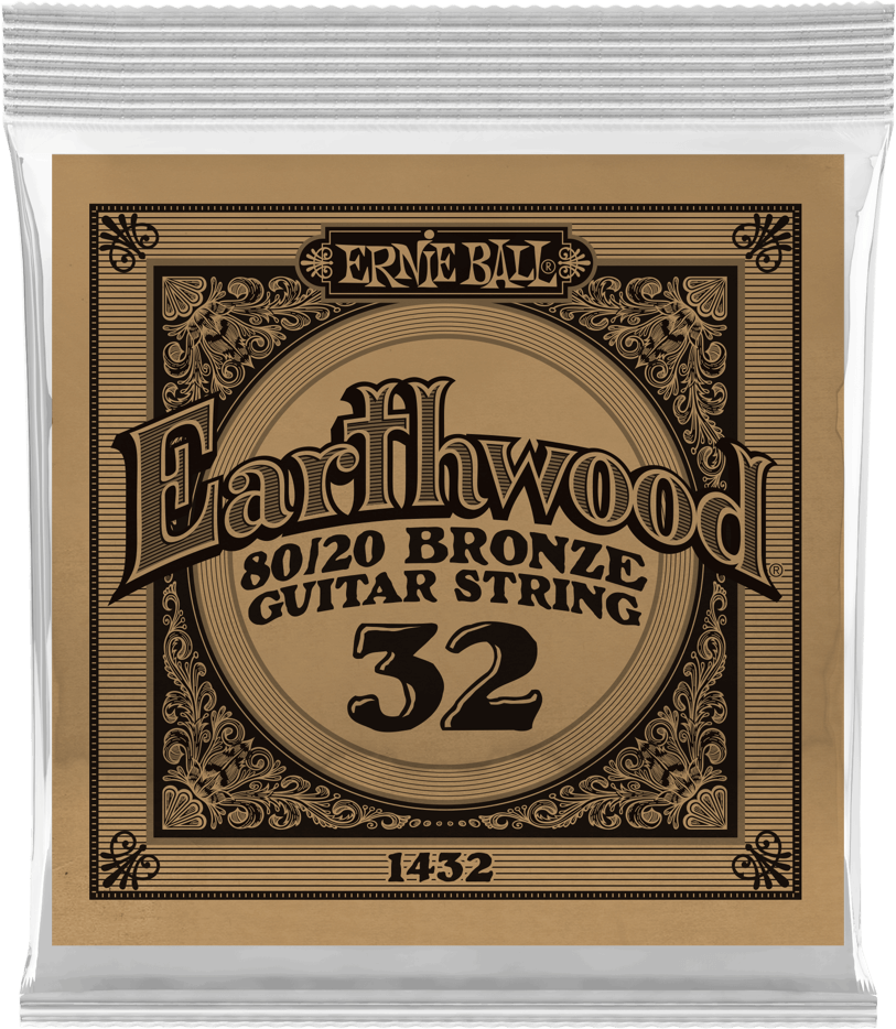 Ernie Ball Corde Au DÉtail Folk (1) Earthwood 80/20 Bronze 032 - Westerngitarre Saiten - Main picture