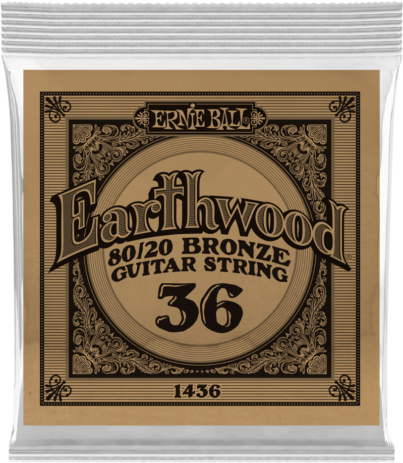 Ernie Ball Corde Au DÉtail Folk (1) Earthwood 80/20 Bronze 036 - Westerngitarre Saiten - Main picture