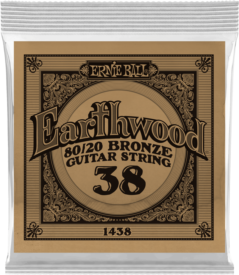 Ernie Ball Corde Au DÉtail Folk (1) Earthwood 80/20 Bronze 038 - Westerngitarre Saiten - Main picture