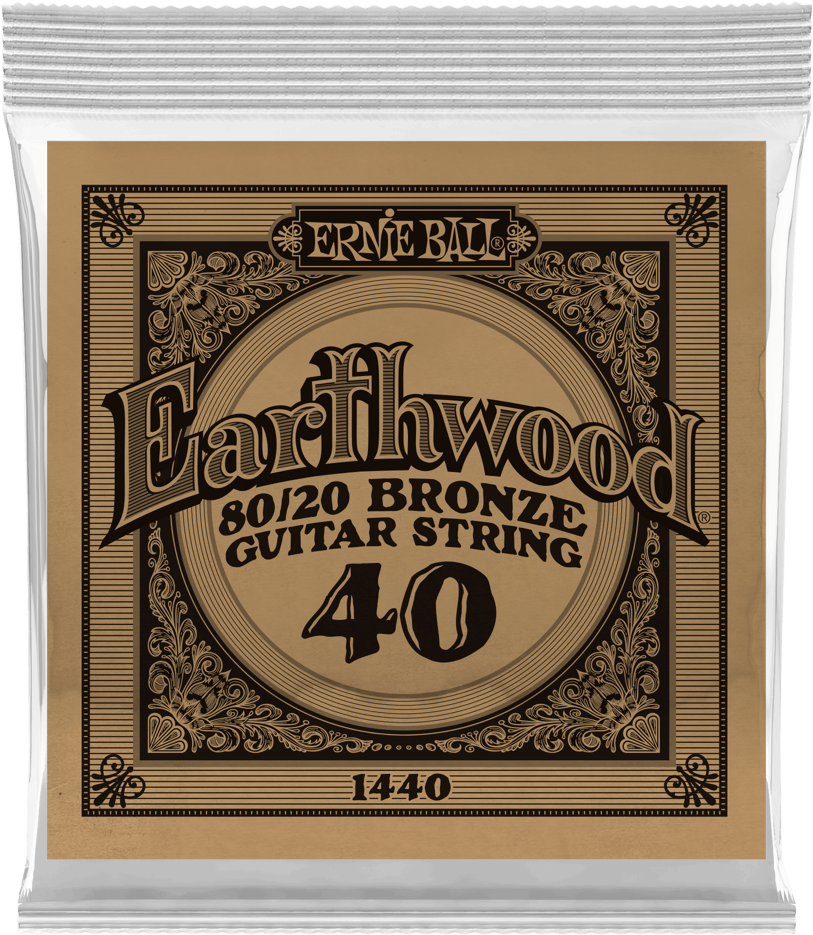 Ernie Ball Corde Au DÉtail Folk (1) Earthwood 80/20 Bronze 040 - Westerngitarre Saiten - Main picture