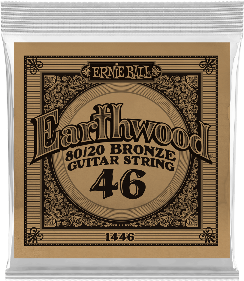 Ernie Ball Corde Au DÉtail Folk (1) Earthwood 80/20 Bronze 046 - Westerngitarre Saiten - Main picture