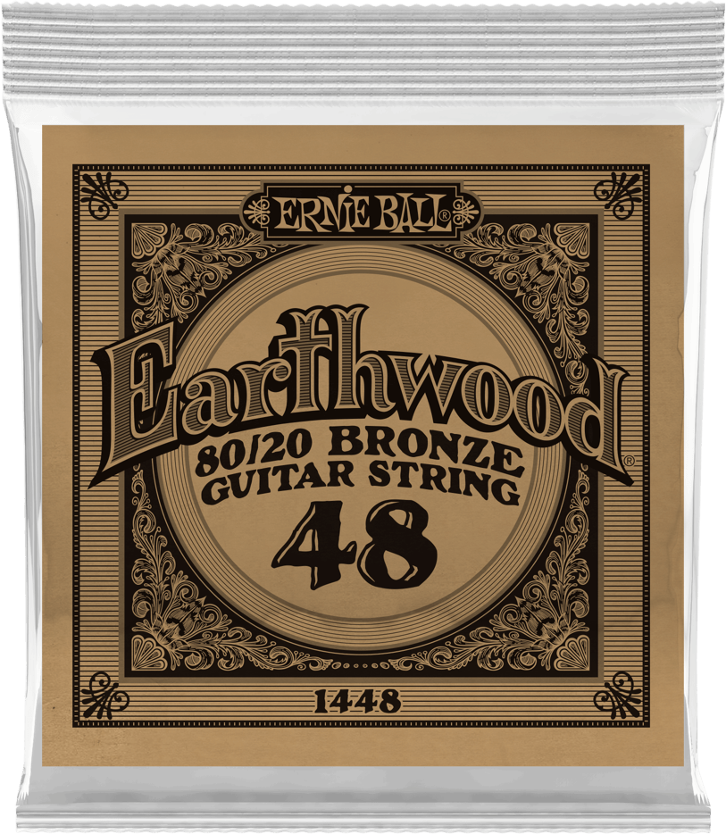 Ernie Ball Corde Au DÉtail Folk (1) Earthwood 80/20 Bronze 048 - Westerngitarre Saiten - Main picture