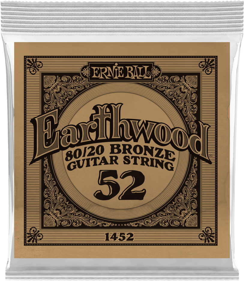 Ernie Ball Corde Au DÉtail Folk (1) Earthwood 80/20 Bronze 052 - Westerngitarre Saiten - Main picture