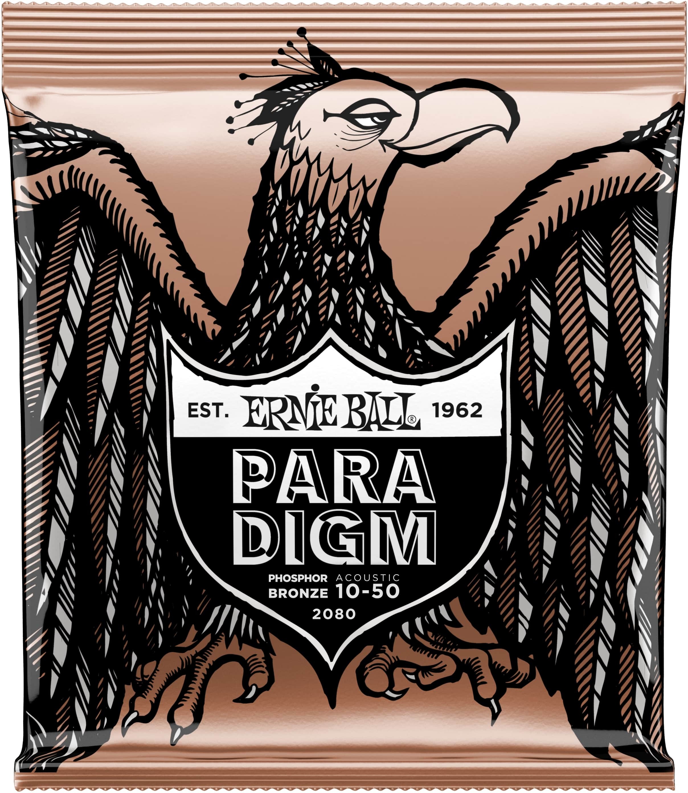 Ernie Ball Jeu De 6 Cordes Folk (6) 2080  Paradigm Phosphore Bronze Extra Light 10-50 - Westerngitarre Saiten - Main picture