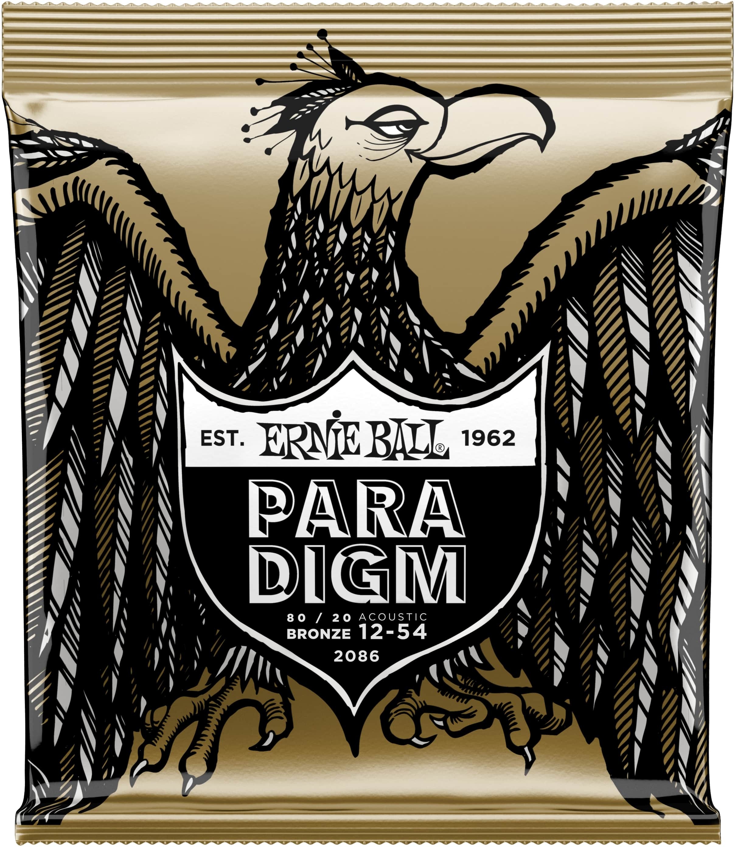 Ernie Ball Jeu De 6 Cordes Folk (6) 2086 Paradigm 80/20 Bronze Medium Light 12-54 - Westerngitarre Saiten - Main picture