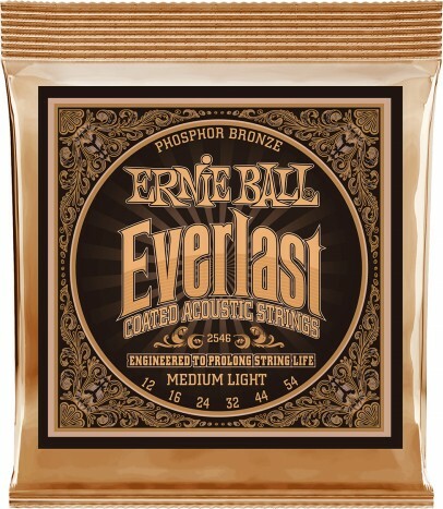 Ernie Ball Jeu De 6 Cordes Folk (6) 2546 Everlast Coated Phosphor Bronze Medium Light 12-54 - Westerngitarre Saiten - Main picture