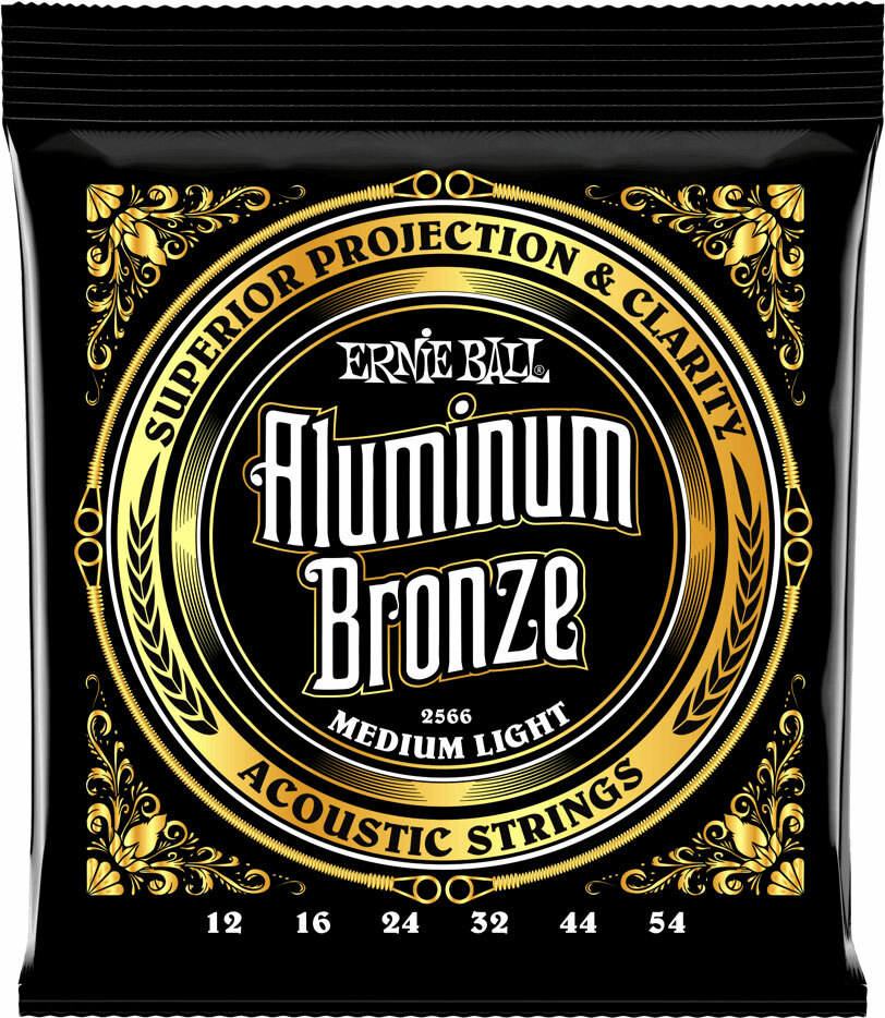 Ernie Ball Jeu De 6 Cordes Folk (6) 2570 Aluminum Bronze Medium Light 10-50 - Westerngitarre Saiten - Main picture