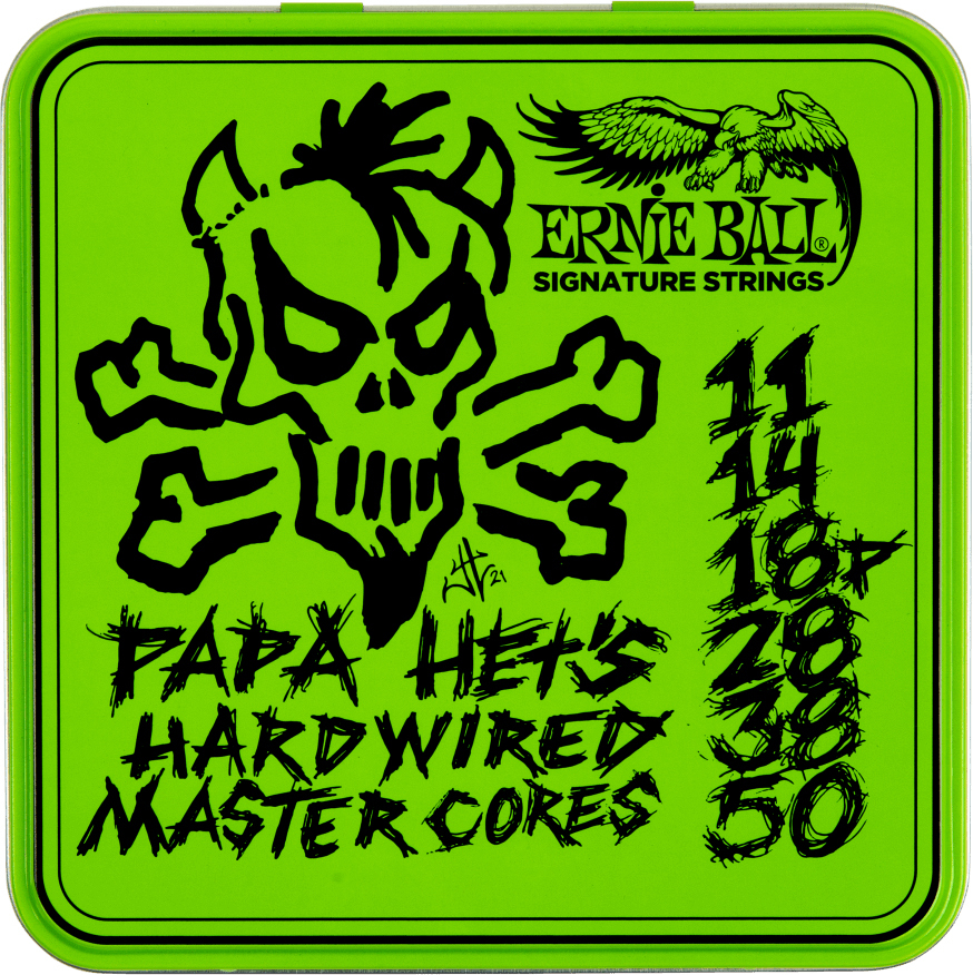 Ernie Ball James Hetfield P03821 Papa Het's Hardwired Master Core Signature Electric Guitar 6c 11-50 - E-Gitarren Saiten - Main picture