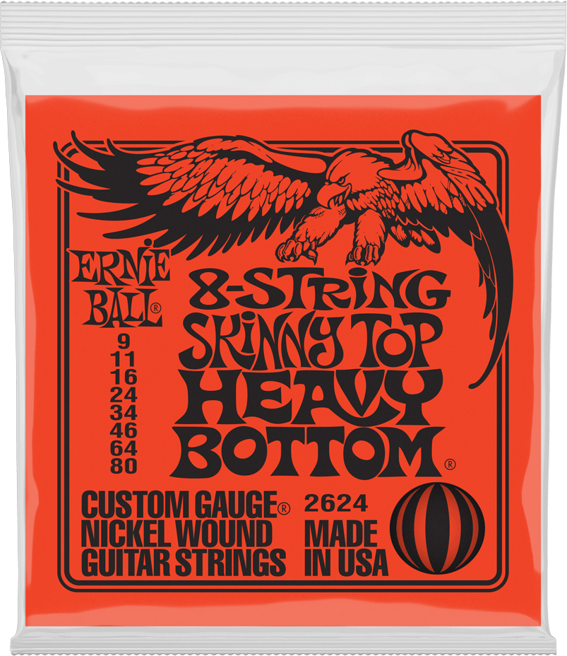 Ernie Ball P02624 Sthb Slinky Nickel Wound Electric Guitar Strings 8c 9-80 - E-Gitarren Saiten - Main picture