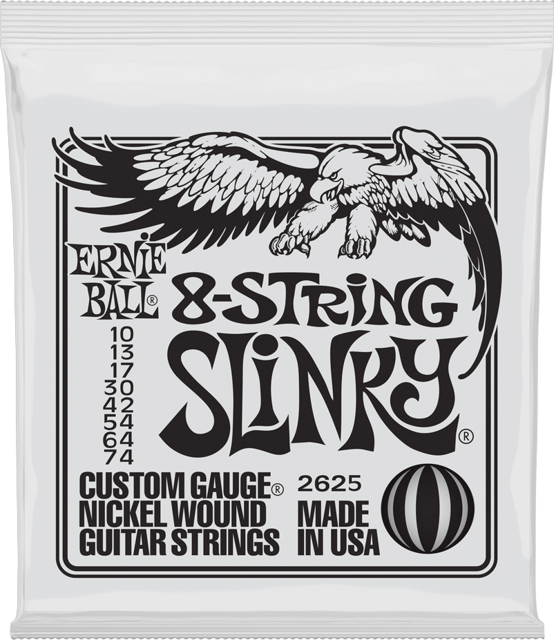 Ernie Ball P02625 Slinky Nickel Wound Electric Guitar Strings 8c 10-74 - E-Gitarren Saiten - Main picture