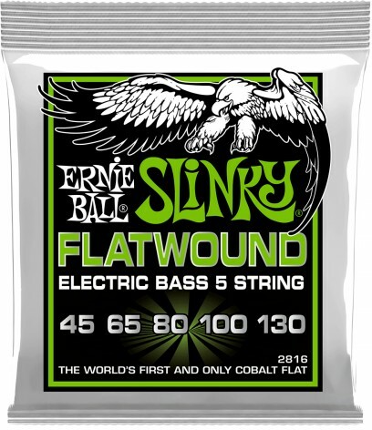 Ernie Ball P02816 5-string Regular Slinky 5-string Flatwound Electric Bass 45-130 - E-Bass Saiten - Main picture