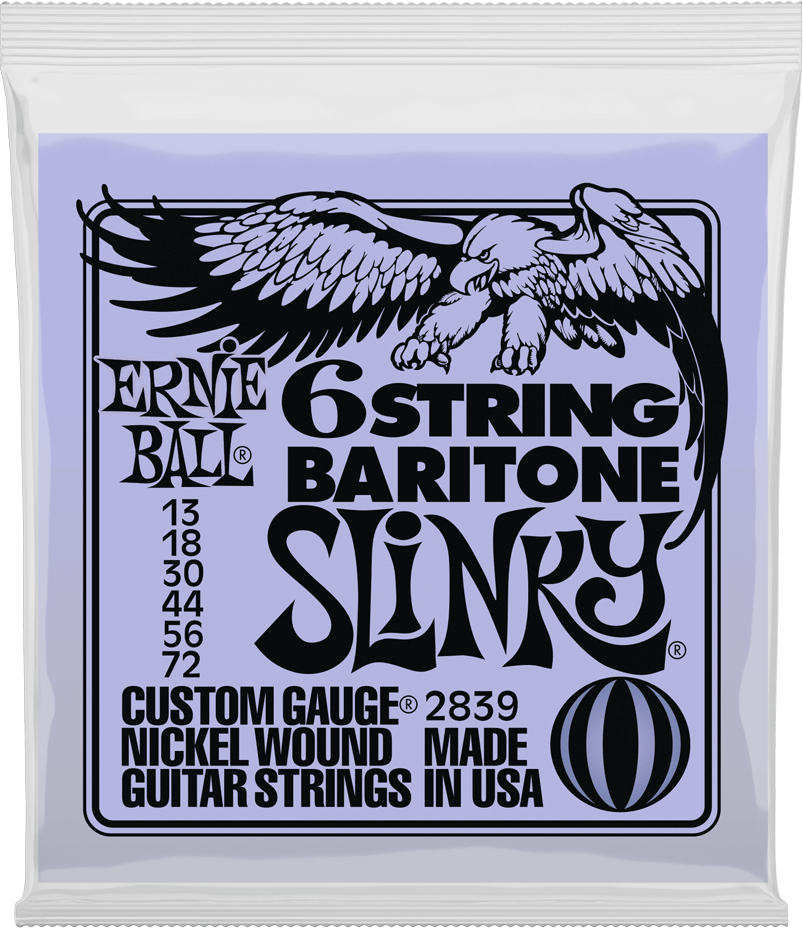 Ernie Ball P02839 6-string Baritone Slinky 5/8 Scale Electric Guitar 13-72 - E-Gitarren Saiten - Main picture