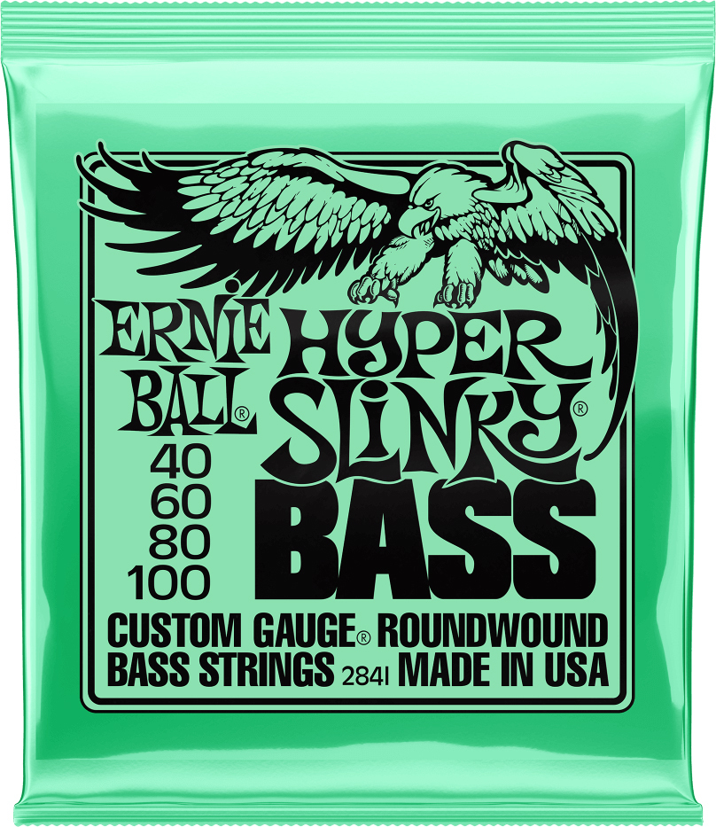 Ernie Ball P02841 Hyper Slinky Nickel Wound Electric Bass 4c 40-100 - E-Bass Saiten - Main picture