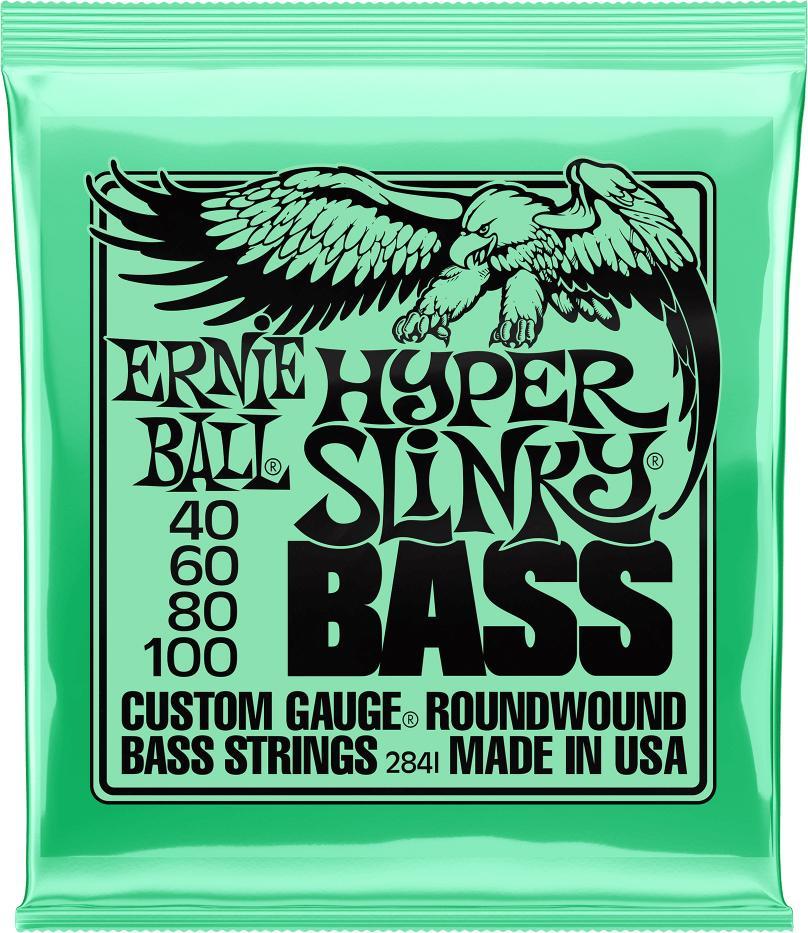 E-bass saiten Ernie ball P02841 Electric Bass 4-String Set Hyper Slinky Nickel Wound 40-100
