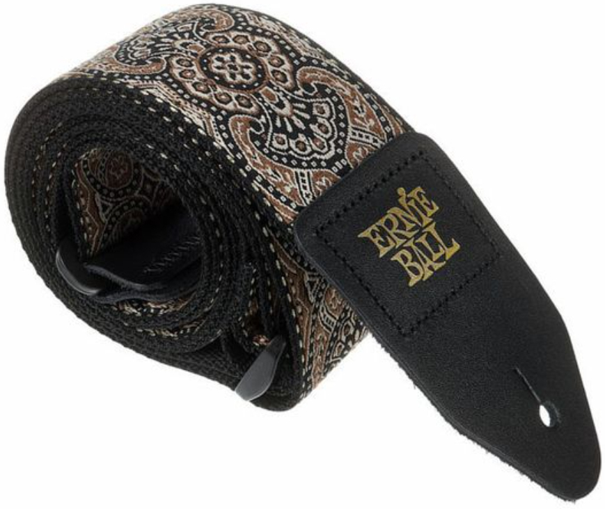 Ernie Ball P04163 Gold & Black Paisley Jacquard 2in. Guitar Strap Polypropylene 5.08cm - Gitarrengurt - Main picture