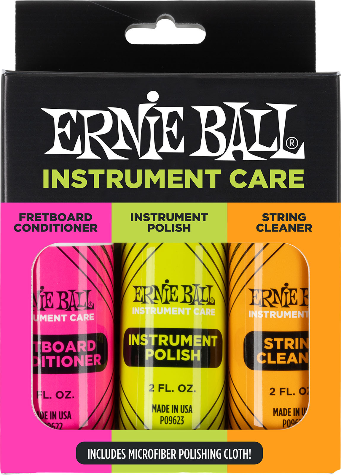 Ernie Ball Pack De 3 Produits Entretien Guitare + Microfibre - Care & Cleaning Gitarre - Main picture