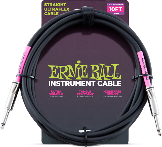 Ernie Ball Ultraflex  Instrument Jack/jack - 3m - Black - Kabel - Main picture