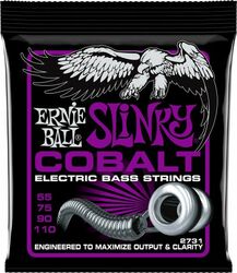 E-bass saiten Ernie ball Bass (4) 2731 Slinky Cobalt 55-110 - Satz mit 4 saiten