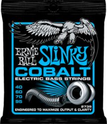 E-bass saiten Ernie ball Bass (4) 2735 Slinky Cobalt 040-095 - Satz mit 4 saiten