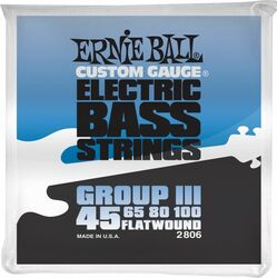 E-bass saiten Ernie ball Bass (4) 2806  Flatwound Group III 45-100 - Satz mit 4 saiten