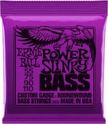 E-bass saiten Ernie ball Bass (4) 2831 Power Slinky 55-110 - Satz mit 4 saiten