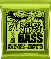 E-bass saiten Ernie ball Bass (4) 2832 Regular Slinky 50-105 - Satz mit 4 saiten