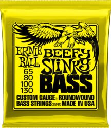 E-bass saiten Ernie ball Bass 2840 Beefy Slinky 65-130 - Satz mit 4 saiten