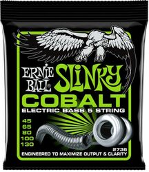 E-bass saiten Ernie ball Bass (5) 2736 Slinky Cobalt 45-130 - 5-saiten-set