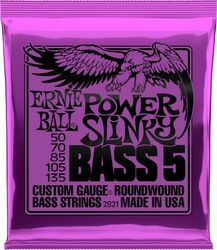 E-bass saiten Ernie ball Bass (5) 2821 Power Slinky 50-135 - 5-saiten-set