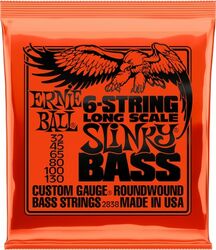 E-bass saiten Ernie ball Bass (6) 2838 Slinky Long Scale 32-130 - Saitensätze 
