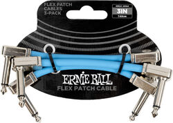 Câble de patch Flex 7,5cm - Pack de 3 Bleu