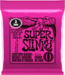 E-gitarren saiten Ernie ball Electric (3X SET) 3223 Super Slinky 09-42 - Saitensätze 