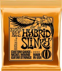 E-gitarren saiten Ernie ball Electric (6) 2222 Hybrid Slinky 9-46 - Saitensätze 