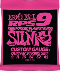 E-gitarren saiten Ernie ball Electric (6) 2239 RPS-9 Super Slinky 9-42 - Saitensätze