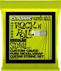 E-gitarren saiten Ernie ball Electric (6) 2251 Classic Rock N Roll Regular Slinky 10-46 - Saitensätze
